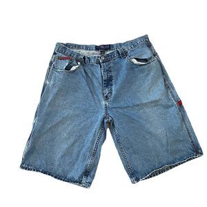 US Polo Assn Denim Y2K Carpenter Shorts Light Wash Size 40 Vintage 90s
